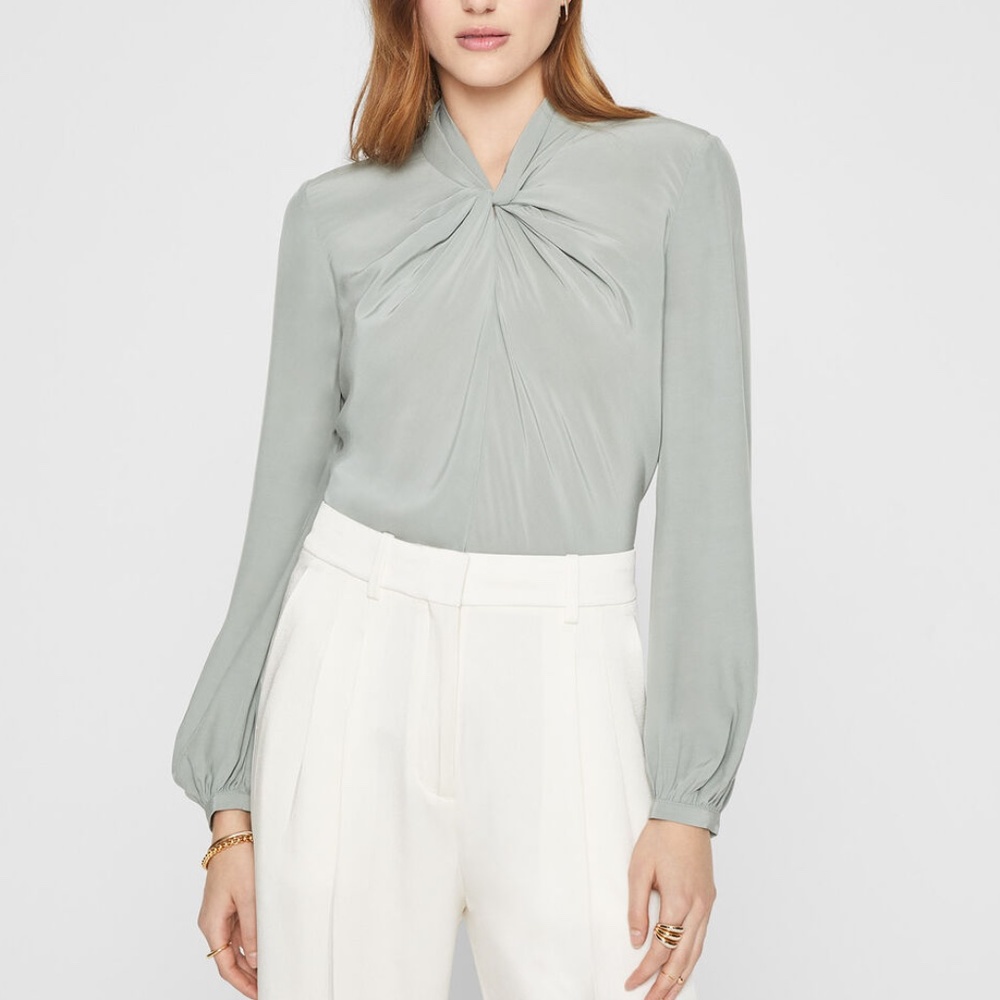 Twist Neck Top - New With Tags - NEVER WORN - Iron Sage